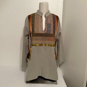 Bird Watchers Linen Pullover 3/4 Sleeve Top [WM Sz M]